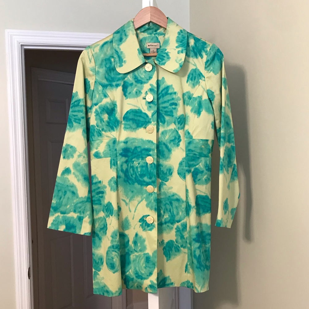 EUC Elevenses Floral lightweight coat